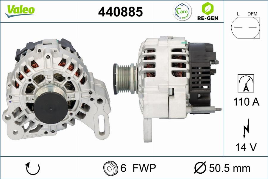 Valeo 440885 - Ģenerators adetalas.lv