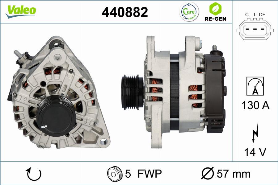 Valeo 440882 - Ģenerators adetalas.lv