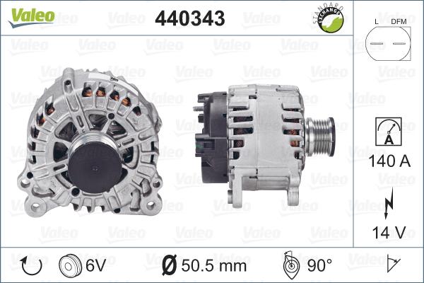 Valeo 440343 - Ģenerators adetalas.lv