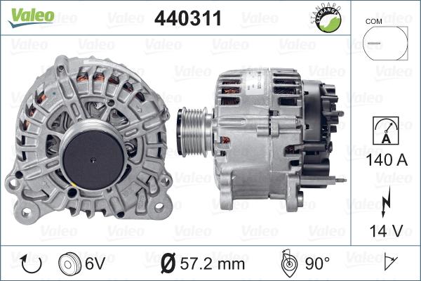 Valeo 440311 - Ģenerators adetalas.lv