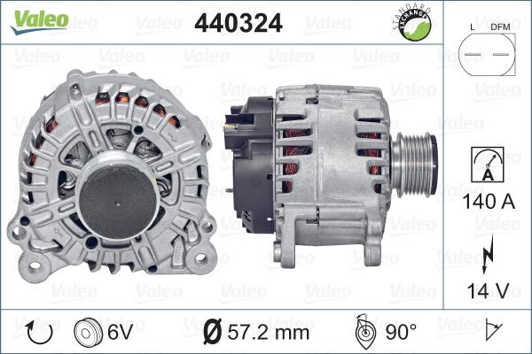 Valeo 440324 - Ģenerators adetalas.lv