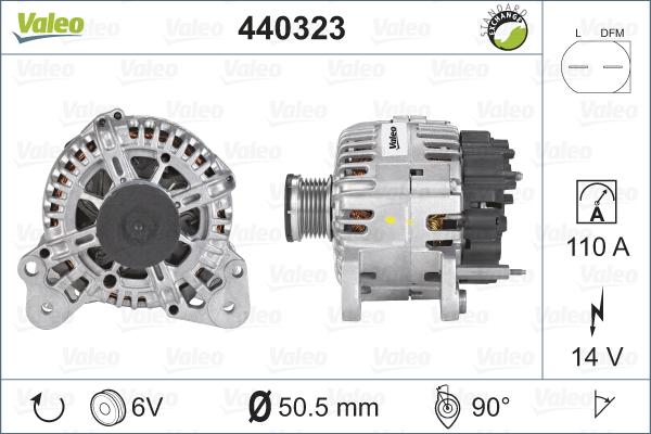 Valeo 440323 - Ģenerators adetalas.lv