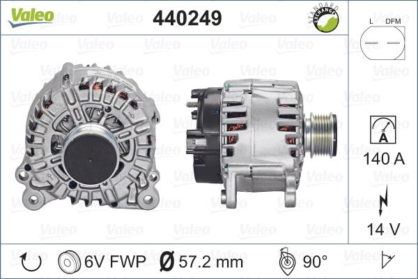 Valeo 440249 - Ģenerators adetalas.lv