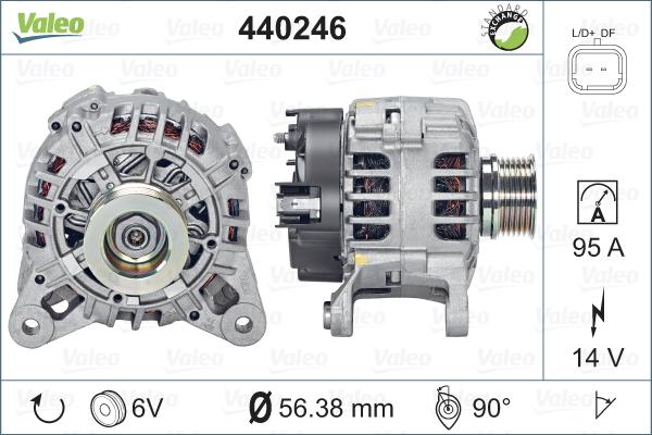 Valeo 440246 - Ģenerators adetalas.lv