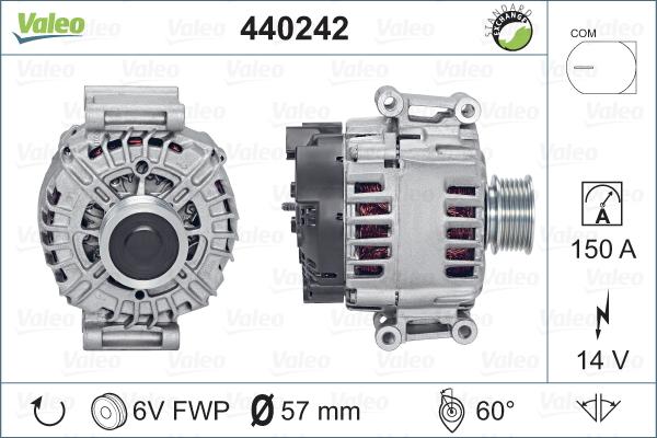 Valeo 440242 - Ģenerators adetalas.lv