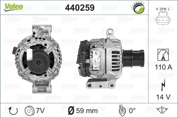 Valeo 440259 - Ģenerators adetalas.lv