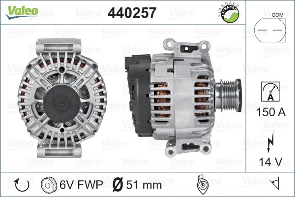 Valeo 440257 - Ģenerators adetalas.lv