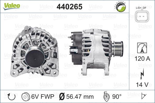 Valeo 440265 - Ģenerators adetalas.lv