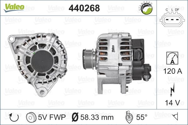 Valeo 440268 - Ģenerators adetalas.lv