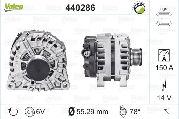 Valeo 440286 - Ģenerators adetalas.lv