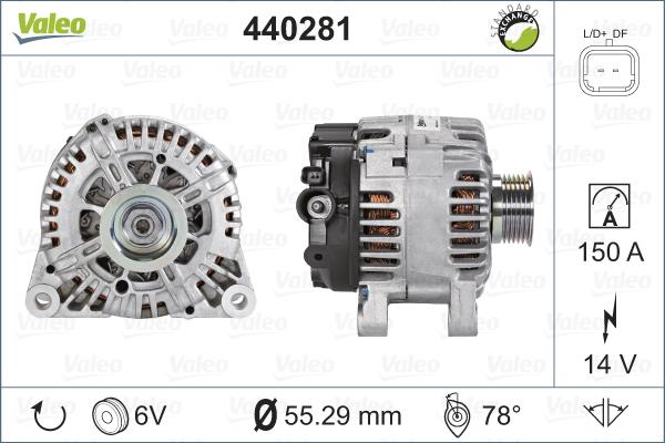 Valeo 440281 - Ģenerators adetalas.lv