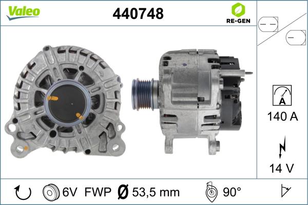 Valeo 440748 - Ģenerators adetalas.lv