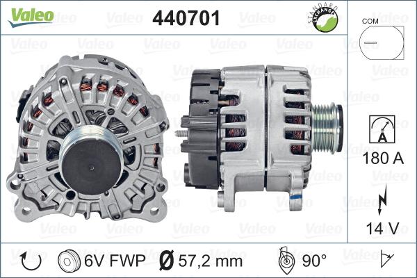 Valeo 440701 - Ģenerators adetalas.lv