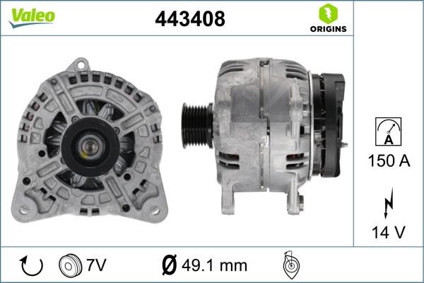 Valeo 443408 - Ģenerators adetalas.lv