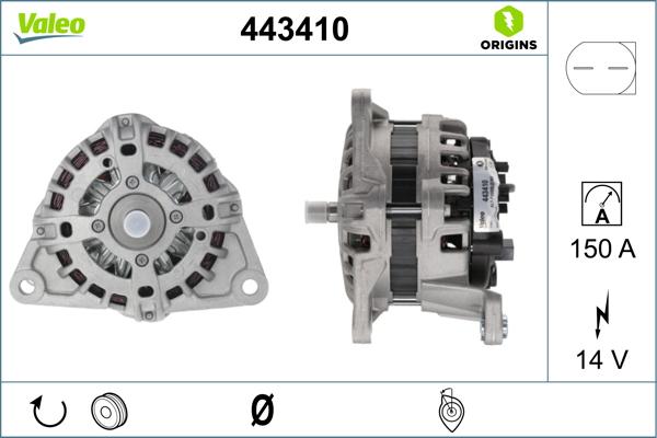 Valeo 443410 - Ģenerators adetalas.lv