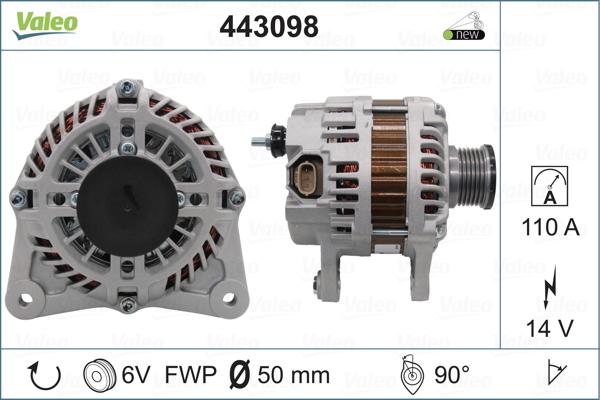 Valeo 443098 - Ģenerators adetalas.lv