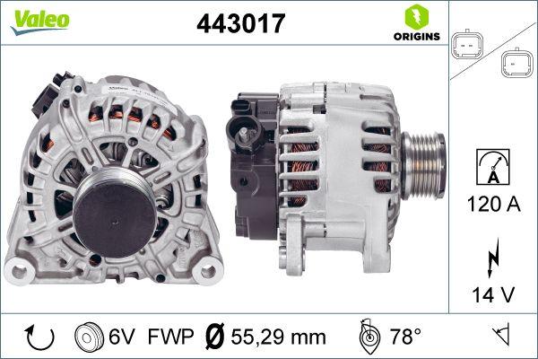 Valeo 443017 - Ģenerators adetalas.lv