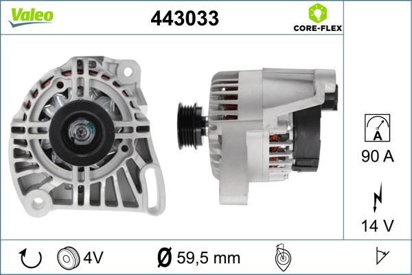 Valeo 443033 - Ģenerators adetalas.lv