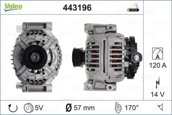 Valeo 443196 - Ģenerators adetalas.lv