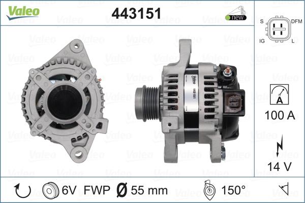 Valeo 443151 - Ģenerators adetalas.lv