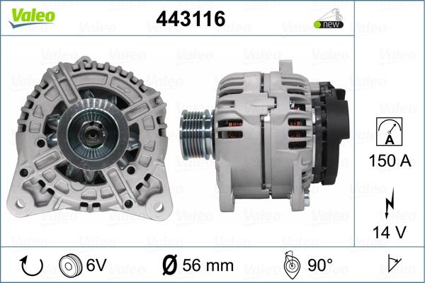 Valeo 443116 - Ģenerators adetalas.lv