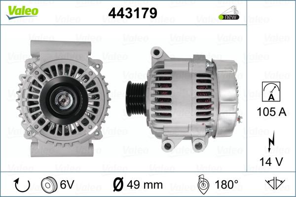 Valeo 443179 - Ģenerators adetalas.lv