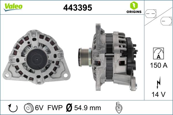 Valeo 443395 - Ģenerators adetalas.lv