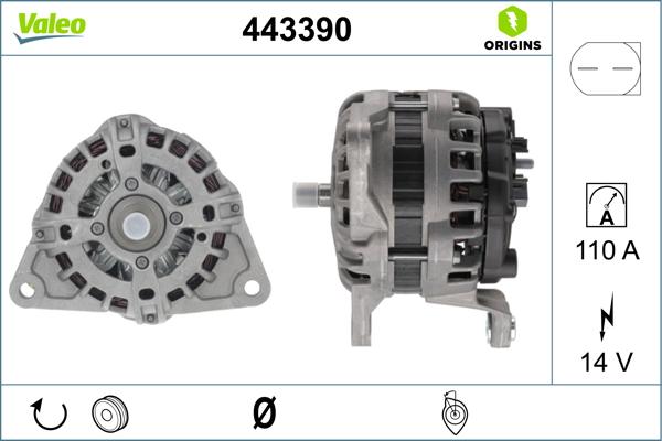 Valeo 443390 - Ģenerators adetalas.lv