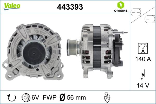 Valeo 443393 - Ģenerators adetalas.lv