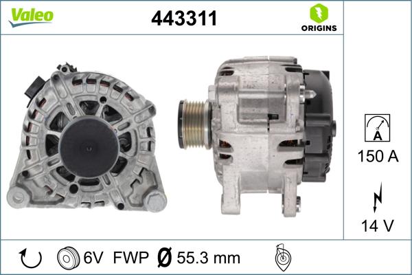 Valeo 443311 - Ģenerators adetalas.lv