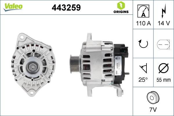 Valeo 443259 - Ģenerators adetalas.lv