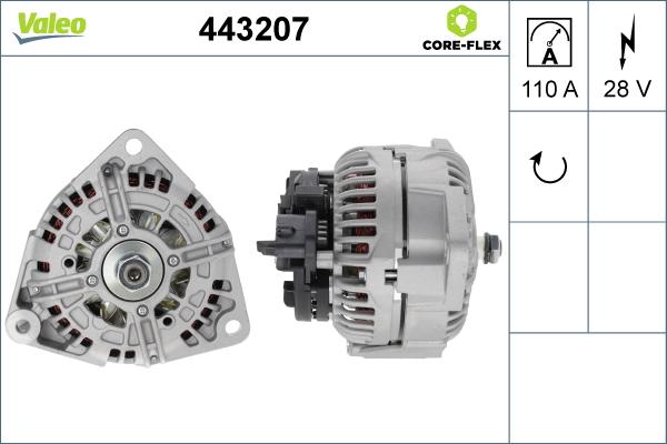 Valeo 443207 - Ģenerators adetalas.lv