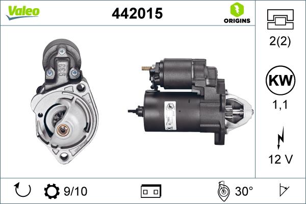 Valeo 442015 - Starteris adetalas.lv