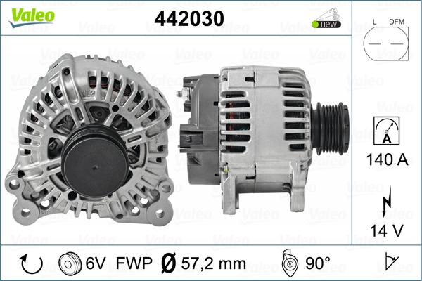 Valeo 442030 - Ģenerators adetalas.lv