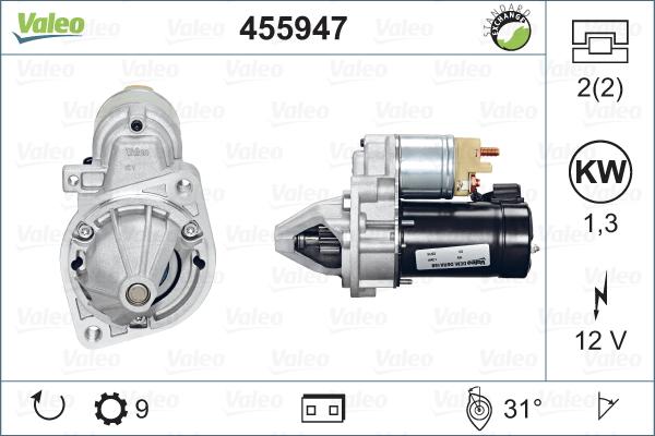 Valeo 455947 - Starteris adetalas.lv