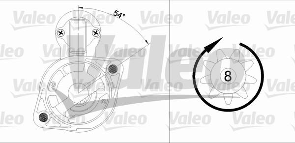 Valeo 455963 - Starteris adetalas.lv