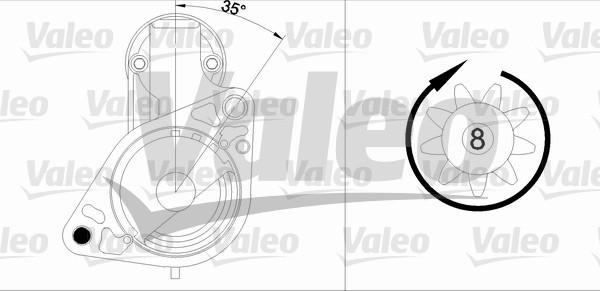 Valeo 455985 - Starteris adetalas.lv