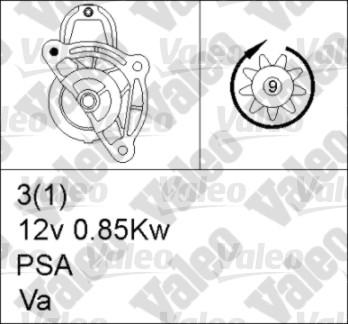 Valeo 455938 - Starteris adetalas.lv