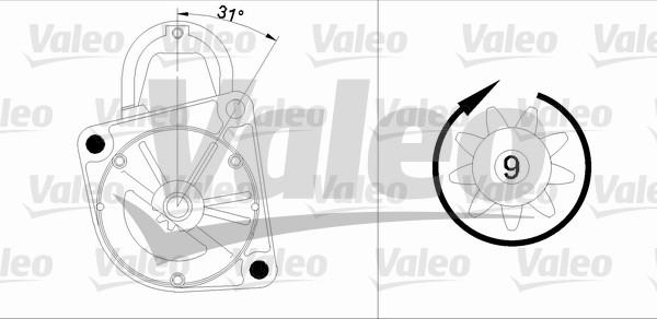 Valeo 455970 - Starteris adetalas.lv