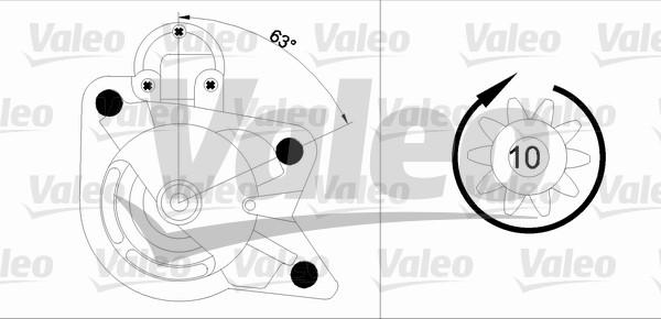 Valeo 455978 - Starteris adetalas.lv