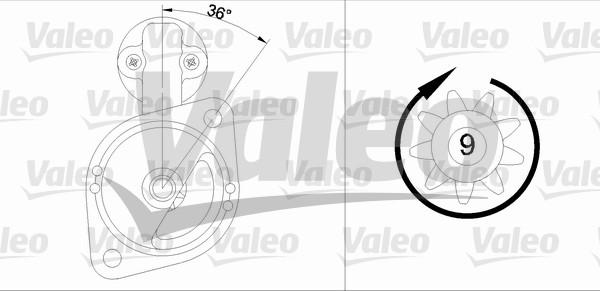 Valeo 455555 - Starteris adetalas.lv