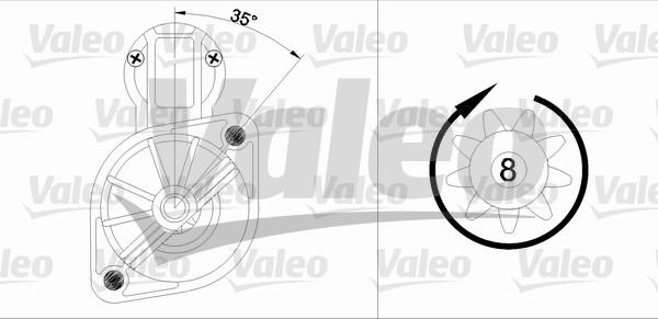 Valeo 455561 - Starteris adetalas.lv