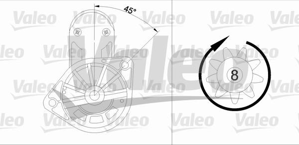 Valeo 455583 - Starteris adetalas.lv