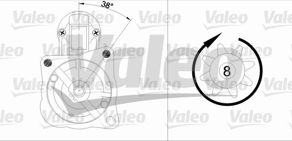 Valeo 455582 - Starteris adetalas.lv