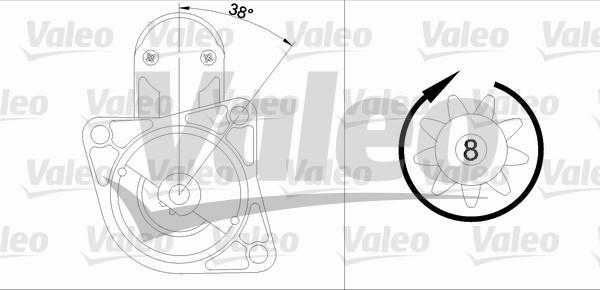 Valeo 455609 - Starteris adetalas.lv