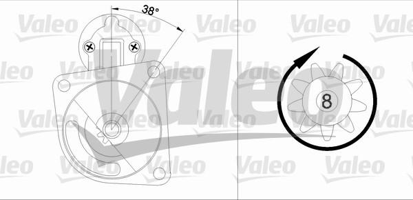 Valeo 455606 - Starteris adetalas.lv