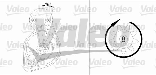 Valeo 455608 - Starteris adetalas.lv