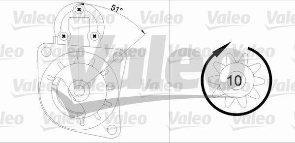 Valeo 455684 - Starteris adetalas.lv