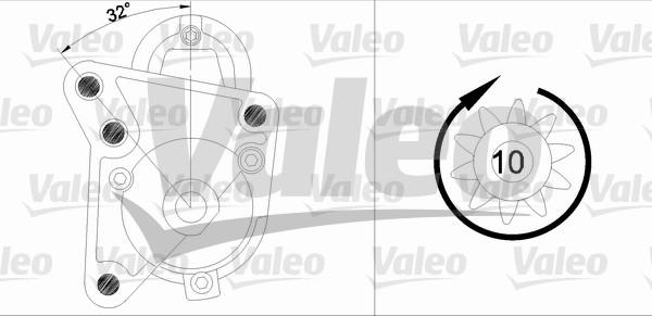 Valeo 455738 - Starteris adetalas.lv