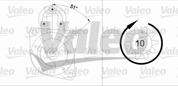 Valeo 455726 - Starteris adetalas.lv